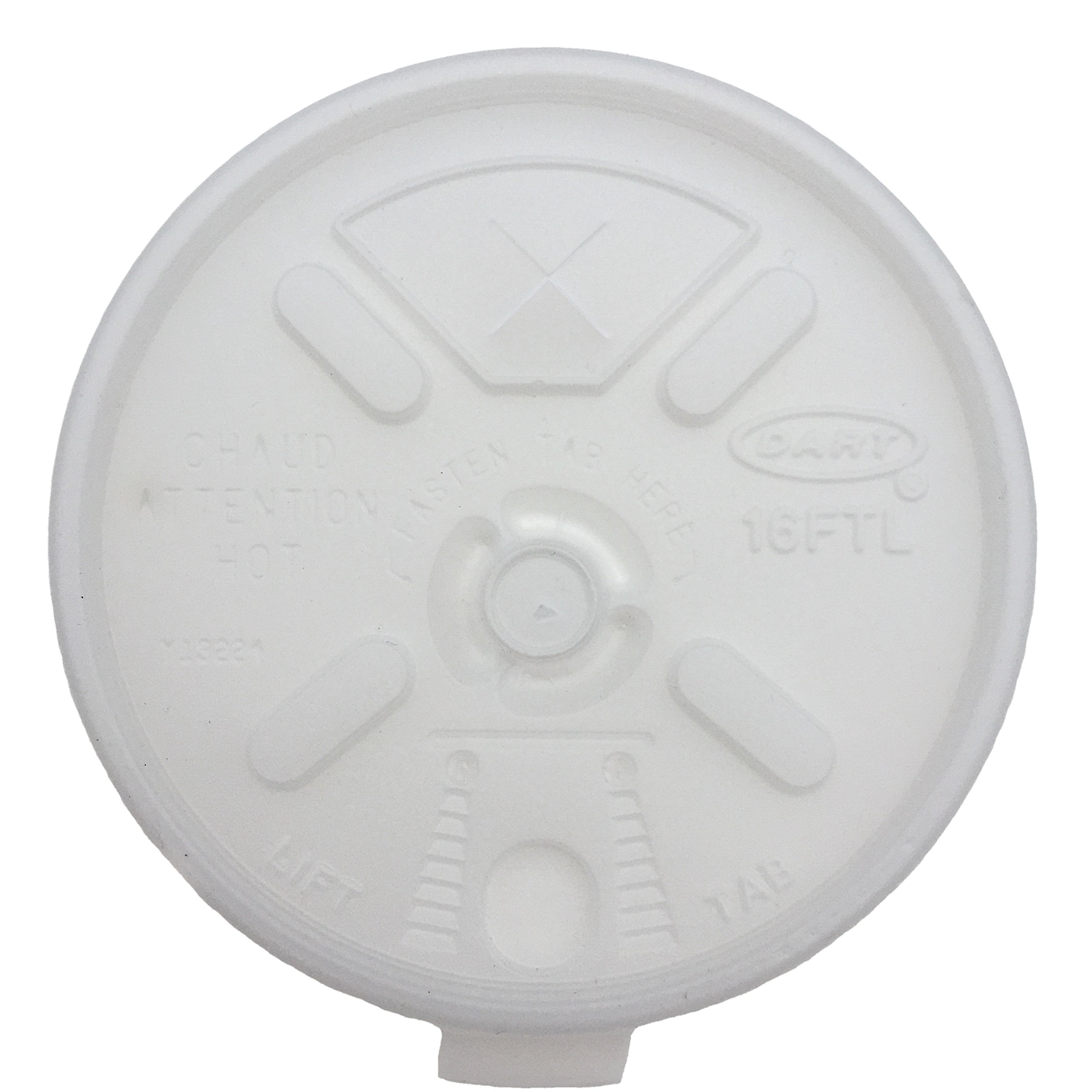 Amazon.com: Dart 16FTLS Translucent Lift N' Lock Straw Slotted Lid